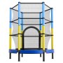VEVOR Trampolín Infantil Cama Elástica para Niños Redondo 140 x 155,5 cm, Capacidad de 60 kg, Con Red de Seguridad, Marco de Tubos Galvanizados, Lona de Salto de PP, Regalo de Cumpleaños para Niños