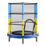VEVOR Trampolín Infantil Cama Elástica para Niños Redondo 140 x 155,5 cm, Capacidad de 60 kg, Con Red de Seguridad, Marco de Tubos Galvanizados, Lona de Salto de PP, Regalo de Cumpleaños para Niños