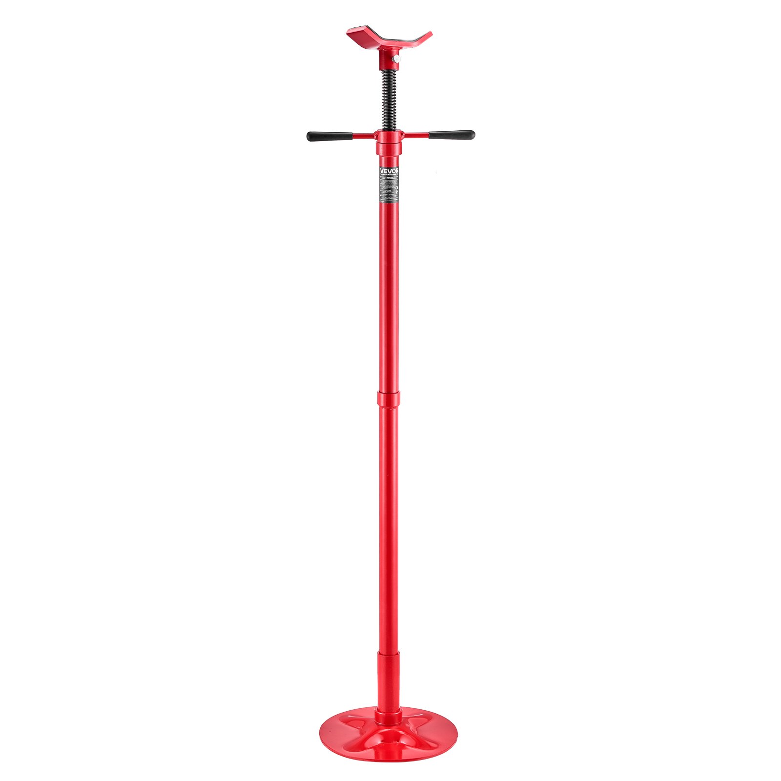 VEVOR Soporte de Elevación Inferior Capacidad de 500 kg Soporte para Debajo del Polipasto Elevación de 137,2-213 cm, Manija Giratoria Montado en Cojinete, Tornillo Roscado Autoblocante para Garajes