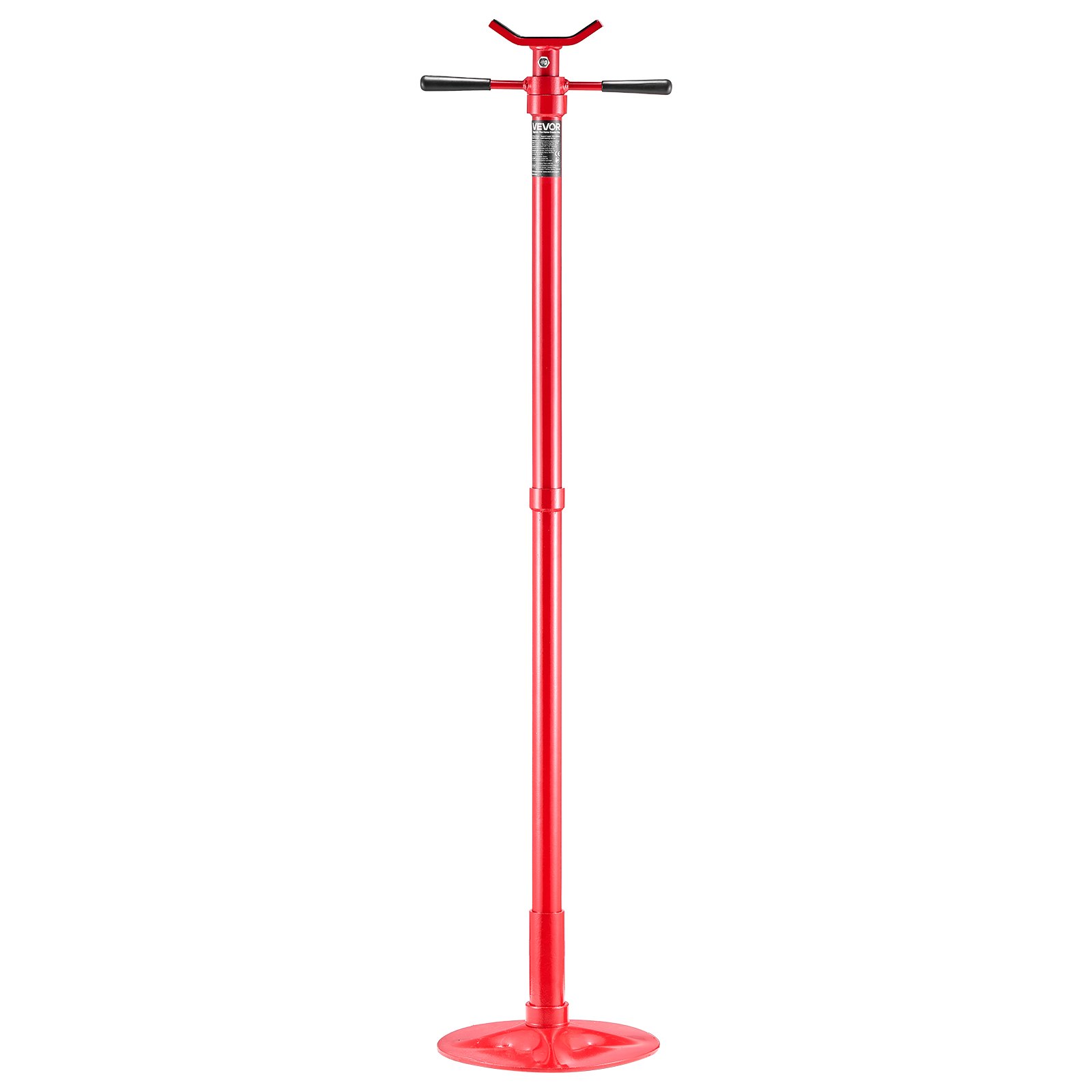 VEVOR Soporte de Elevación Inferior Capacidad de 500 kg Soporte para Debajo del Polipasto Elevación de 137,2-213 cm, Manija Giratoria Montado en Cojinete, Tornillo Roscado Autoblocante para Garajes