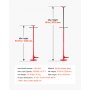 VEVOR Soporte de Elevación Inferior Capacidad de 750 kg, Soporte para Debajo del Polipasto Elevación de 132-203,2 cm, Manija Giratoria Montado en Cojinete, con Pedal, para Tareas de Reparación