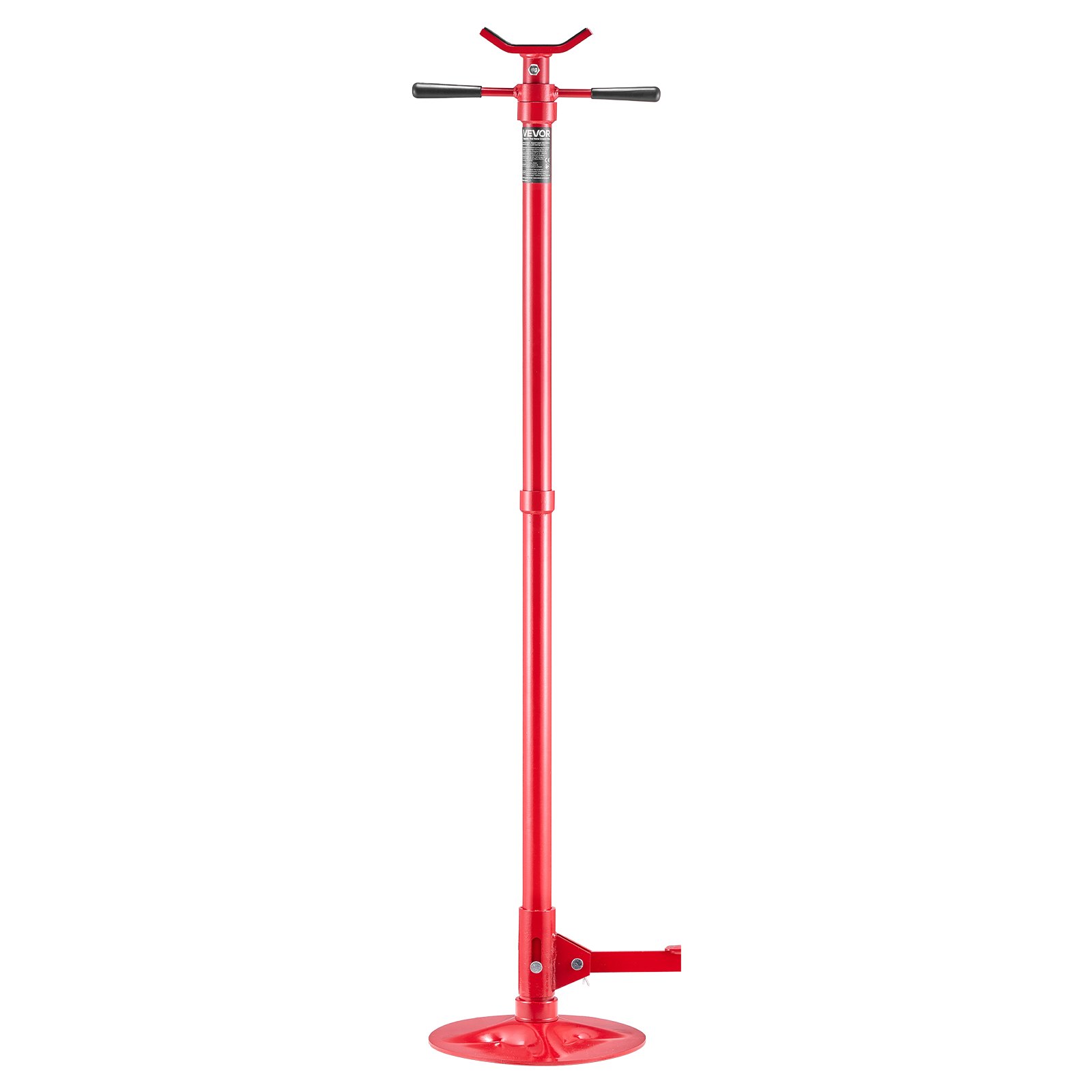 VEVOR Soporte de Elevación Inferior Capacidad de 750 kg, Soporte para Debajo del Polipasto Elevación de 132-203,2 cm, Manija Giratoria Montado en Cojinete, con Pedal, para Tareas de Reparación
