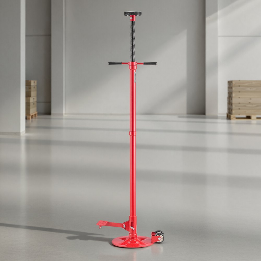 VEVOR Soporte de Elevación Inferior Capacidad de 750 kg Soporte para Debajo del Polipasto con Ruedas y Pedal Elevación de 132-203,2 cm Manija Giratoria Montado en Cojinete para Tareas de Reparación