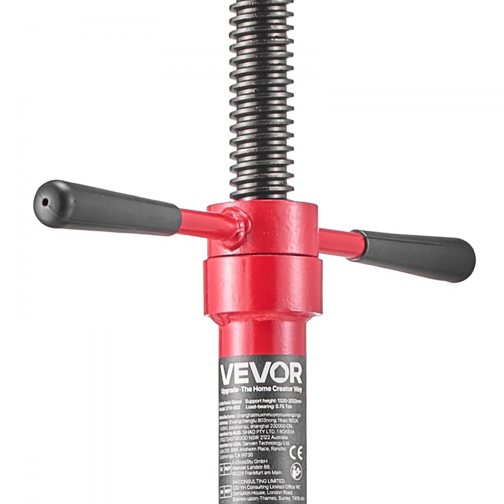 VEVOR Soporte de Elevación Inferior Capacidad de 750 kg Soporte para Debajo del Polipasto con Ruedas y Pedal Elevación de 132-203,2 cm Manija Giratoria Montado en Cojinete para Tareas de Reparación