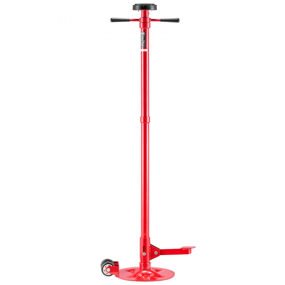 VEVOR Soporte de Elevación Inferior Capacidad de 750 kg Soporte para Debajo del Polipasto con Ruedas y Pedal Elevación de 132-203,2 cm Manija Giratoria Montado en Cojinete para Tareas de Reparación