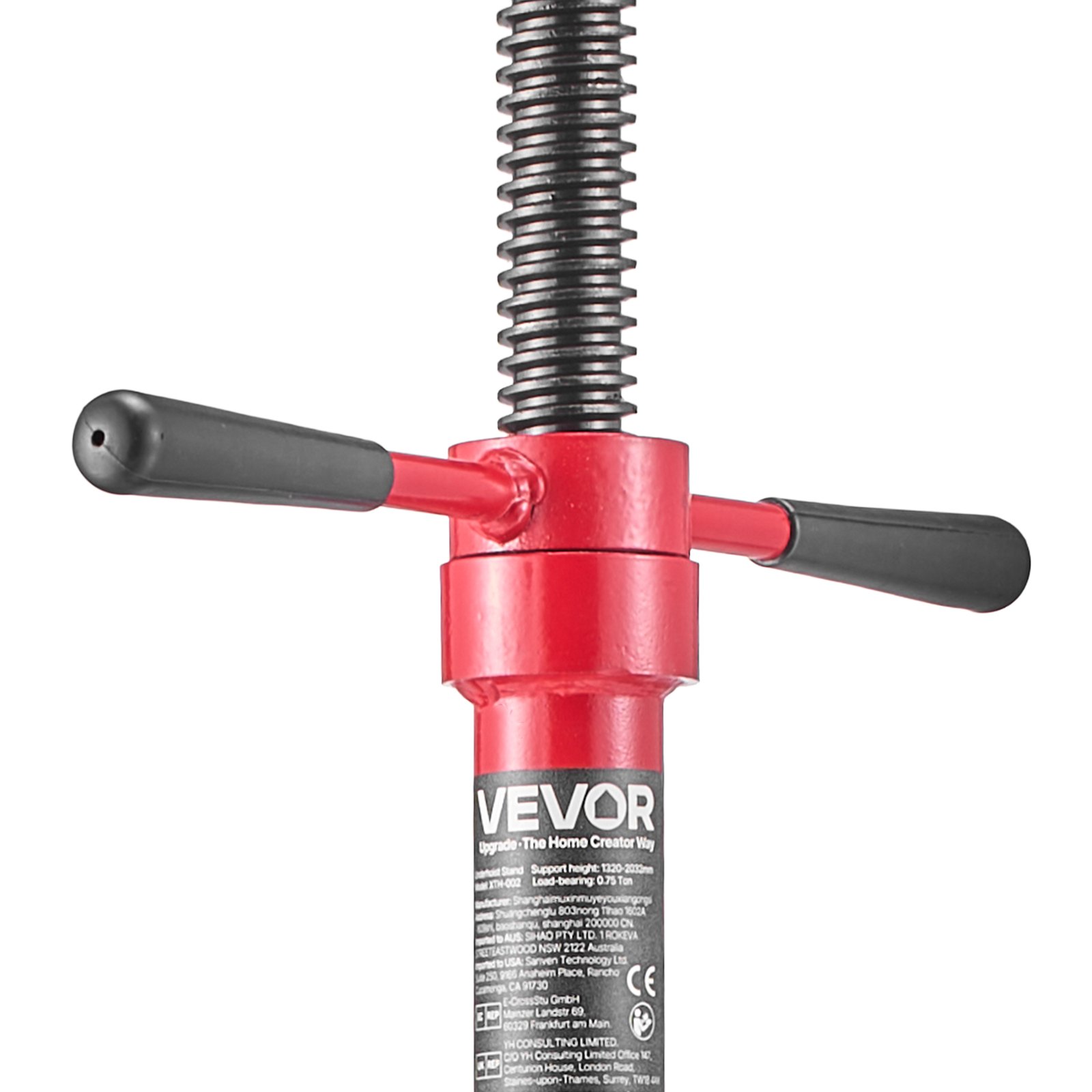 VEVOR Soporte de Elevación Inferior Capacidad de 750 kg Soporte para Debajo del Polipasto con Ruedas y Pedal Elevación de 132-203,2 cm Manija Giratoria Montado en Cojinete para Tareas de Reparación