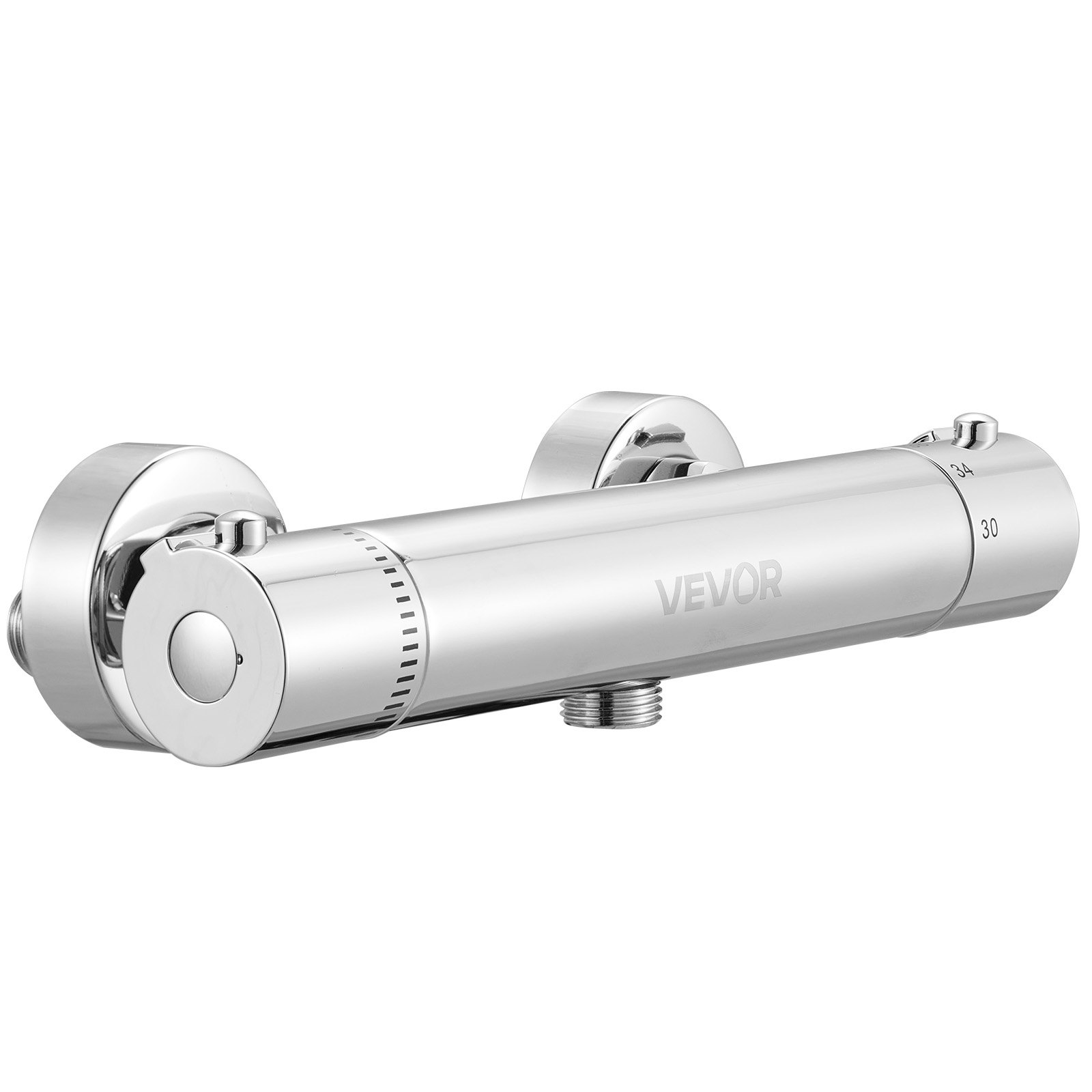 VEVOR Thermostatic Shower Faucet Valve, 38℃ Secure Lock Thermostatic Shower Valve, Hot Cold Water Showering Faucet Temperature Control Valves with Solid Brass Casting for Bathroom, RV, Leak-Proof