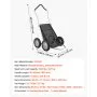 VEVOR Carro de Transporte Resistente, Carro de Caza Plegable Todoterreno con Neumáticos Amortiguadores, para Caza, Pesca y Senderismo, Capacidad de Carga de 227 kg, 1700 x 800 x 1537 mm, 4 Ruedas