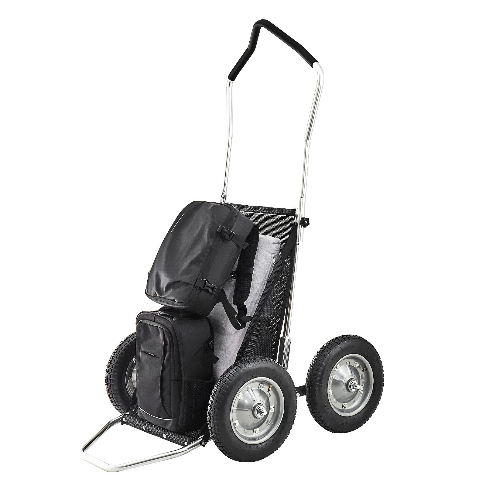 VEVOR Carro de Transporte Resistente, Carro de Caza Plegable Todoterreno con Neumáticos Amortiguadores, para Caza, Pesca y Senderismo, Capacidad de Carga de 227 kg, 1700 x 800 x 1537 mm, 4 Ruedas