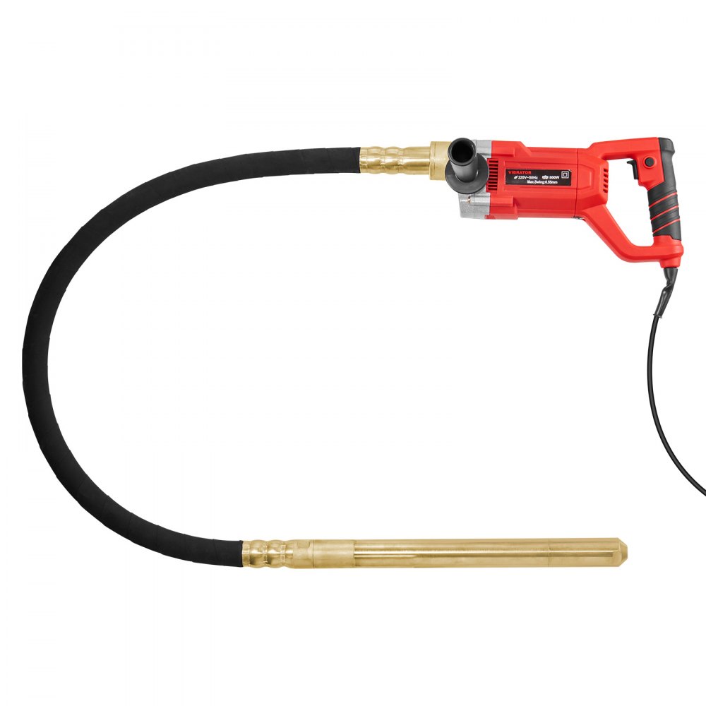 VEVOR Hand Concrete Vibrator, 800W Electric Vibrator 4000 RPM, Electric Concrete Vibrator Tool with 1.5m Shaft Rod, Portable Pencil Cement Vibrator for Removing Air Bubbles and Mixing Concrete