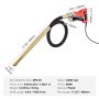 VEVOR Hand Concrete Vibrator, 800W Electric Vibrator 4000 RPM, Electric Concrete Vibrator Tool with 1.5m Shaft Rod, Portable Pencil Cement Vibrator for Removing Air Bubbles and Mixing Concrete