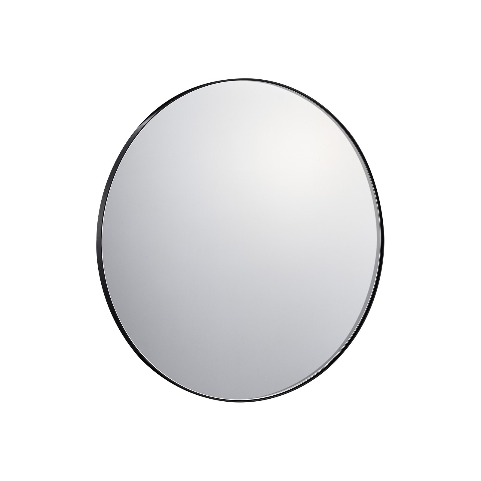 VEVOR Wall Mirror, Makeup Mirror, Bathroom Mirror, 762 mm Diameter, 3.81 mm Thick, Round Mirror, Aluminum Alloy Frame, Mirror with Z-Shaped Bracket for Bathroom, Bedroom, Hallway
