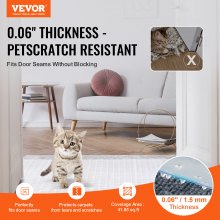 VEVOR Protector de Alfombra para Mascotas Gato Tapón de PVC 1097 x 380 x 5,7 mm