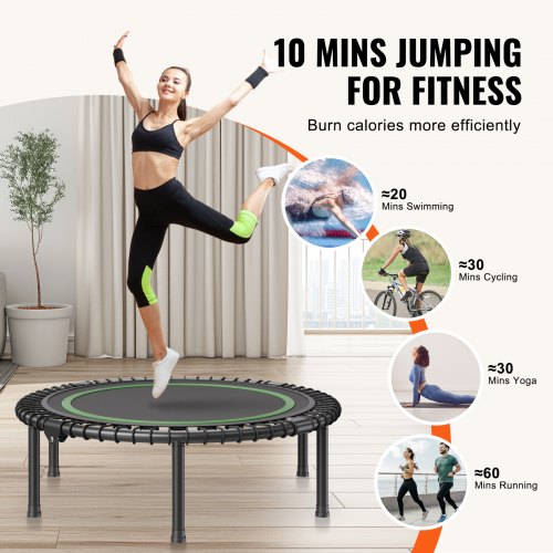 VEVOR Mini Trampolín Plegable de Fitness 1027 mm Trampolín de