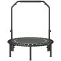 VEVOR Foldable Mini Trampoline Fitness Rebounder 1027 mm, 150 kg Load Capacity Training Trampoline, Rebounder Sport Trampoline Mini Trampoline Garden Trampoline with 4-Level Height-Adjustable Foam Handle