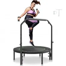 VEVOR Trampolín de Fitness de Entrenamiento para Adultos 1027mm 150kg Plegable