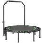 VEVOR Mini Trampolín Plegable de Fitness 1295 mm Trampolín de Entrenamiento Carga Máxima de 205 kg Trampolín Deportivo Mini Trampolín de Jardín con Mango de Altura Ajustable en 4 Niveles