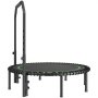 VEVOR Mini Trampolín Plegable de Fitness 1295 mm Trampolín de Entrenamiento Carga Máxima de 205 kg Trampolín Deportivo Mini Trampolín de Jardín con Mango de Altura Ajustable en 4 Niveles