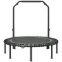 VEVOR Mini Trampolín Plegable de Fitness 1295 mm Trampolín de Entrenamiento Carga Máxima de 205 kg Trampolín Deportivo Mini Trampolín de Jardín con Mango de Altura Ajustable en 4 Niveles