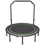 VEVOR Mini Trampolín Plegable de Fitness 1295 mm Trampolín de Entrenamiento Carga Máxima de 205 kg Trampolín Deportivo Mini Trampolín de Jardín con Mango de Altura Ajustable en 4 Niveles