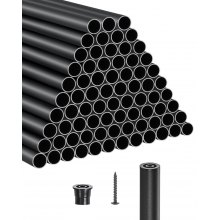 VEVOR Balaustres de Escalera de Aluminio 66 cm con Tornillos y Tapas 101 Piezas