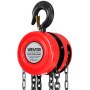 VEVOR Hand Chain Hoist, 2 Ton Capacity, Manual Chain Block with Upgrade G70 Galvanized Chain, 3 m Lifting Height, Heavy Duty Pulley Hoist for Garage Warehouse Automotive Machinery, Red