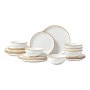 VEVOR Dinnerware Set for 6 People (18-piece) Round Plate and Bowl Sets, Ceramic Dinnerware, Dishwasher and Microwave Safe, for Dessert, Salad, Soup, Pasta, White