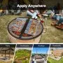 VEVOR Parrilla de Barbacoa Redonda de Acero, Diámetro de 91 cm, Plegable y Portátil, Marca X, Capacidad de Carga de 20 kg, Utensilios para Chimenea, Brasero, Barbacoa, Pícnic, Camping, Jardín, Negro
