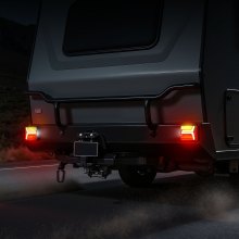 VEVOR Juego de 2 Luces para Remolque, con 4 Modos de Luz de Freno, Giro, Trasera y Matrícula, Resistente al Polvo y la Lluvia, con Arnés de Cableado para Barco, Caravana, Camión, 106 x 96 x 43 mm