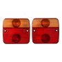VEVOR Trailer Lights, 2PCS 12V Square Trailer Tail Lights Kit with Stop Brake Turn Tail License Plate Lamp, Waterproof and Dustproof Tow Lighting Kit for Boat Truck Camper RV Snowmobile Bus Caravan