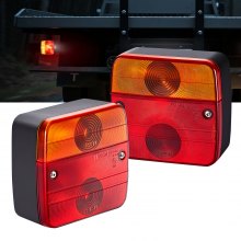 VEVOR Juego de 2 Luces para Remolque, con 4 Modos de Luz de Freno, Giro, Trasera y Matrícula, Impermeables y a Prueba de Polvo, con Cable, Apto para Camión, Barco, Autocaravana, 103 x 95 x 51 mm