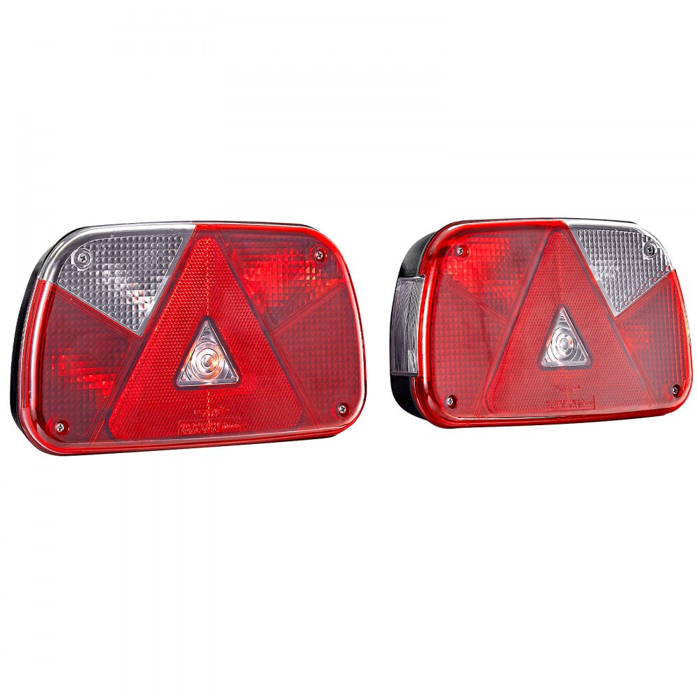 VEVOR Luces de Remolque, con Modos de Luz de Freno, Giro, Trasera, Matrícula, Marcha Atrás y Antiniebla, Kit de Iluminación Impermeable para Remolques de Camiones, 235 x 135 x 70 mm, 2 Piezas