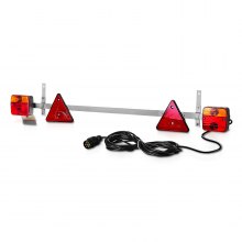 VEVOR Luces de Remolque, con Modos Luz de Freno, Giro, Trasera, Matrícula, Kit de Iluminación Impermeable y a Prueba de Polvo con Arnés de Cableado para Barco y Autocaravana, 1620 x 75 x 205 mm