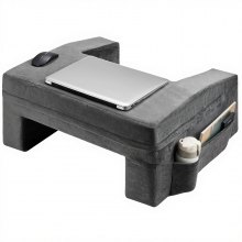 VEVOR Almohada de Lectura con Paño Lavable, 2 Bolsillos y Portavasos, Gris