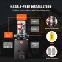 VEVOR Bomba Hidráulica DC 12 V 8 L Unidad Hidráulica de Doble Acción Flujo de Aceite 3,44 L/min Presión Máxima de Descarga 22 MPa para Volquete, Plataforma Elevadora, Remolque, Elevación y Descarga