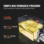 VEVOR Bomba Hidráulica DC 12 V 8 L Unidad Hidráulica de Acción Única Flujo de Aceite 3,44 L/min Presión Máxima de Descarga 22 MPa para Volquete, Plataforma Elevadora, Remolque, Elevación y Descarga