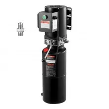 VEVOR Bomba Hidráulica de Simple Efecto, Caudal de Aceite de 6,3 L/min, Presión Máxima de Descarga 22 MPa, para Camiones, Talleres Mecánicos y Elevadores de Vehículos, Negro, 710 x 250 x 260 mm