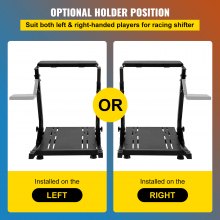 VEVOR Soporte para Volante 61 x 45 x 58-77 cm Acero al Carbono Simulador Conducción para Pedal Logitech G25, G27, G29, G920 Thrustmaster T300RS Fanatec Simcube (Sin Soporte de Cambio de Marchas)