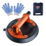 VEVOR Ventosa de Vidrio 203 mm Ventosa para Azulejos Carga 278 kg con Mango ABS, Caja de Transporte de PP, Par de Guantes, Ventosa de Elevación para Placas de Vidrio, Granito, Azulejos, Metal, Madera