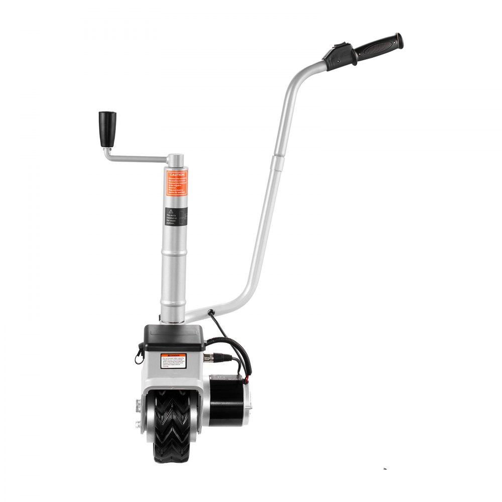 VEVOR Plataforma Rodante Eléctrica, Capacidad de Remolque 2,5 T, Rueda Motorizada 380 W y 12 V con Velocidad 7 m/min, Altura de Sujeción Ajustable y Neumáticos de Goma, para Caravanas y Barcos