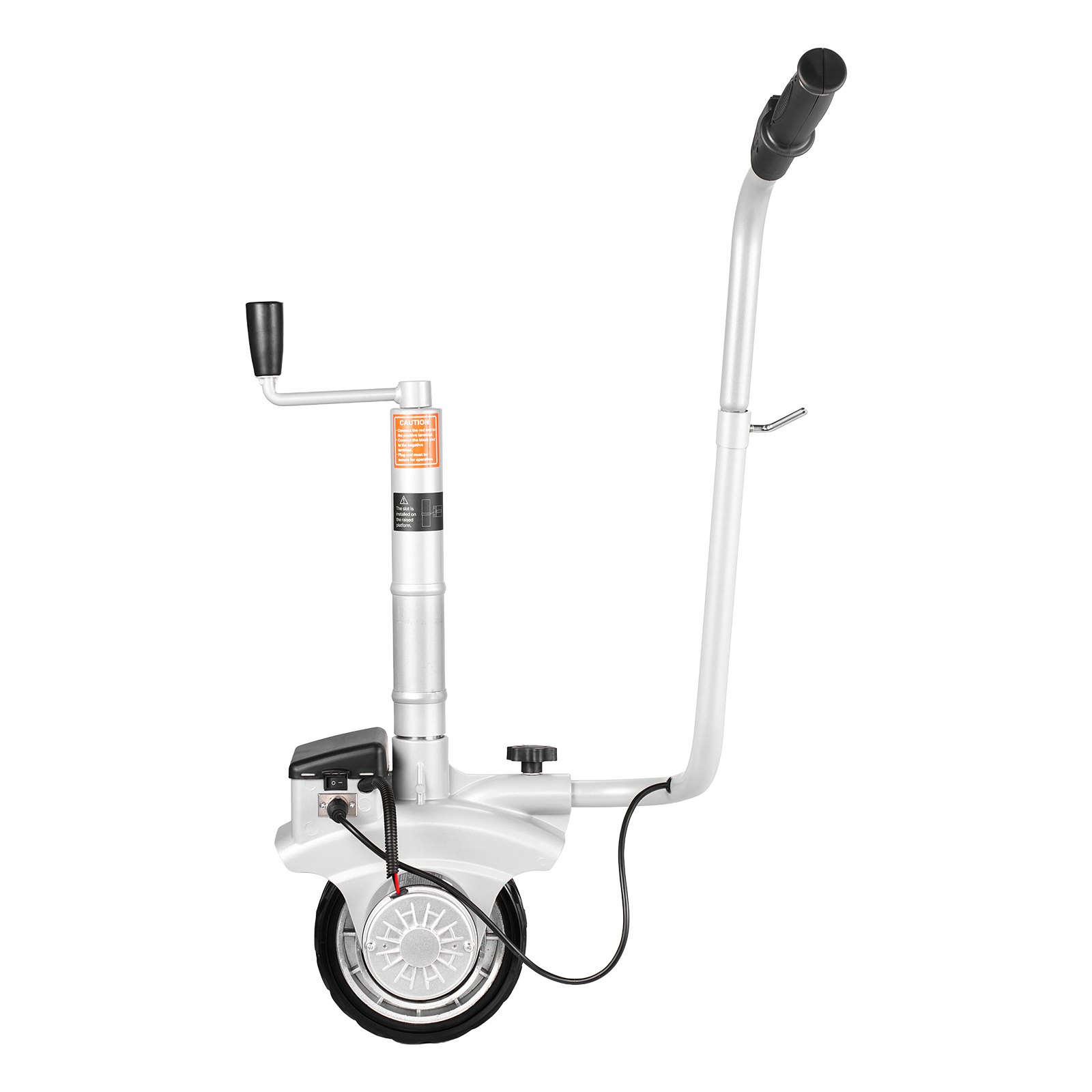 VEVOR Plataforma Rodante Eléctrica, Capacidad de Remolque 2,5 T, Rueda Motorizada 380 W y 12 V con Velocidad 7 m/min, Altura de Sujeción Ajustable y Neumáticos de Goma, para Caravanas y Barcos