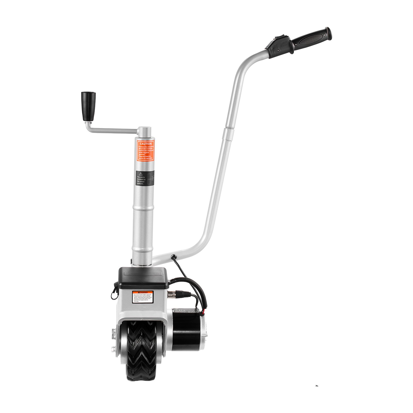 VEVOR Plataforma Rodante Eléctrica, Capacidad de Remolque 2,5 T, Rueda Motorizada 380 W y 12 V con Velocidad 7 m/min, Altura de Sujeción Ajustable y Neumáticos de Goma, para Caravanas y Barcos