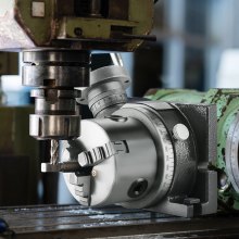 VEVOR Mesa giratoria para fresadoras, mesa giratoria de fresado de precisión horizontal vertical de 100 mm, portabrocas de 3 mordazas de 80 mm tuercas en T M10 para indexación de ingeniería de fresado