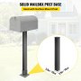 VEVOR Poste de Buzón 109,5 cm Soporte de Buzón con Recubrimiento en Polvo Soporte de Poste de Acero Q235 Poste de Montaje en Superficie para Acera y Calle de Acera Poste de Correo Universal, Negro