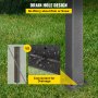 VEVOR Buzón Post Stand Mail Box Post 43" Acero con recubrimiento en polvo negro para exteriores