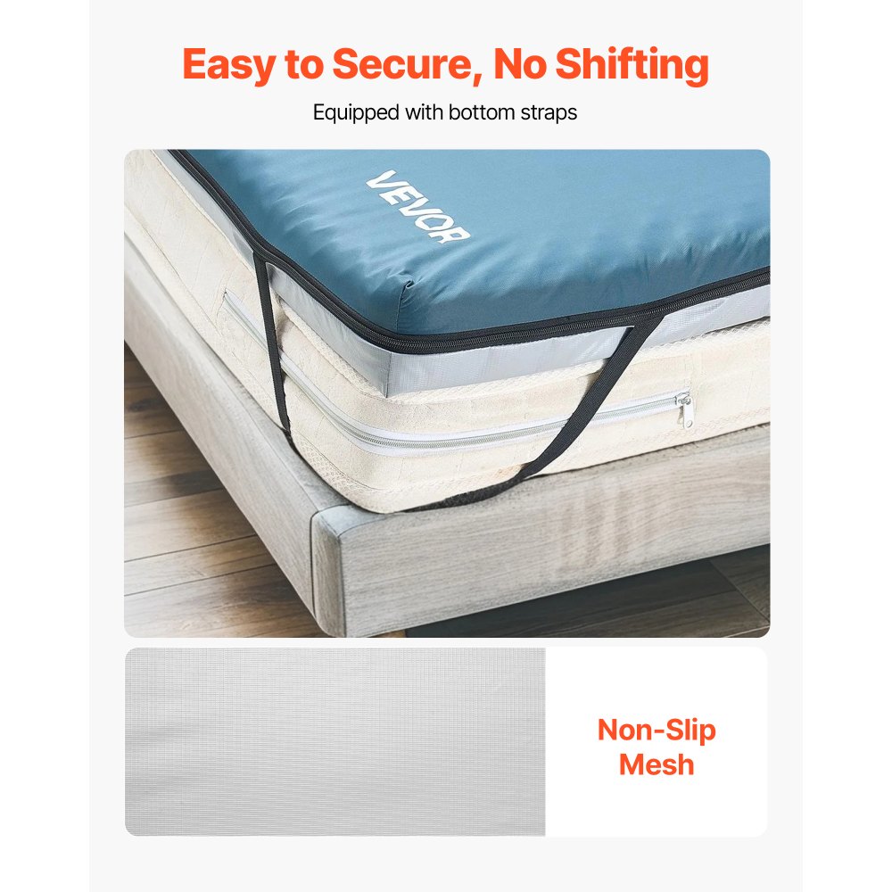 VEVOR Colchón de Cama Hospitalaria, Carga 136 kg, Redistribución de Presión, Espuma de Doble Capa Médica para Cuidados a Largo Plazo, para Tratamiento de Úlceras por Presión, 86 x 193 x 8,9 cm