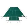 VEVOR Pool Cover, Suitable for Rectangular, In-Ground Pools (4.9 x 9.8 m), with 1.2 x 3.04 m Middle Step, Opaque Mesh Cover with Drainage Holes, Winter Safety Cover, Green