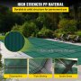 Cubierta de seguridad para piscina VEVOR con material pp de alta resistencia, triple costura y correas dobles.