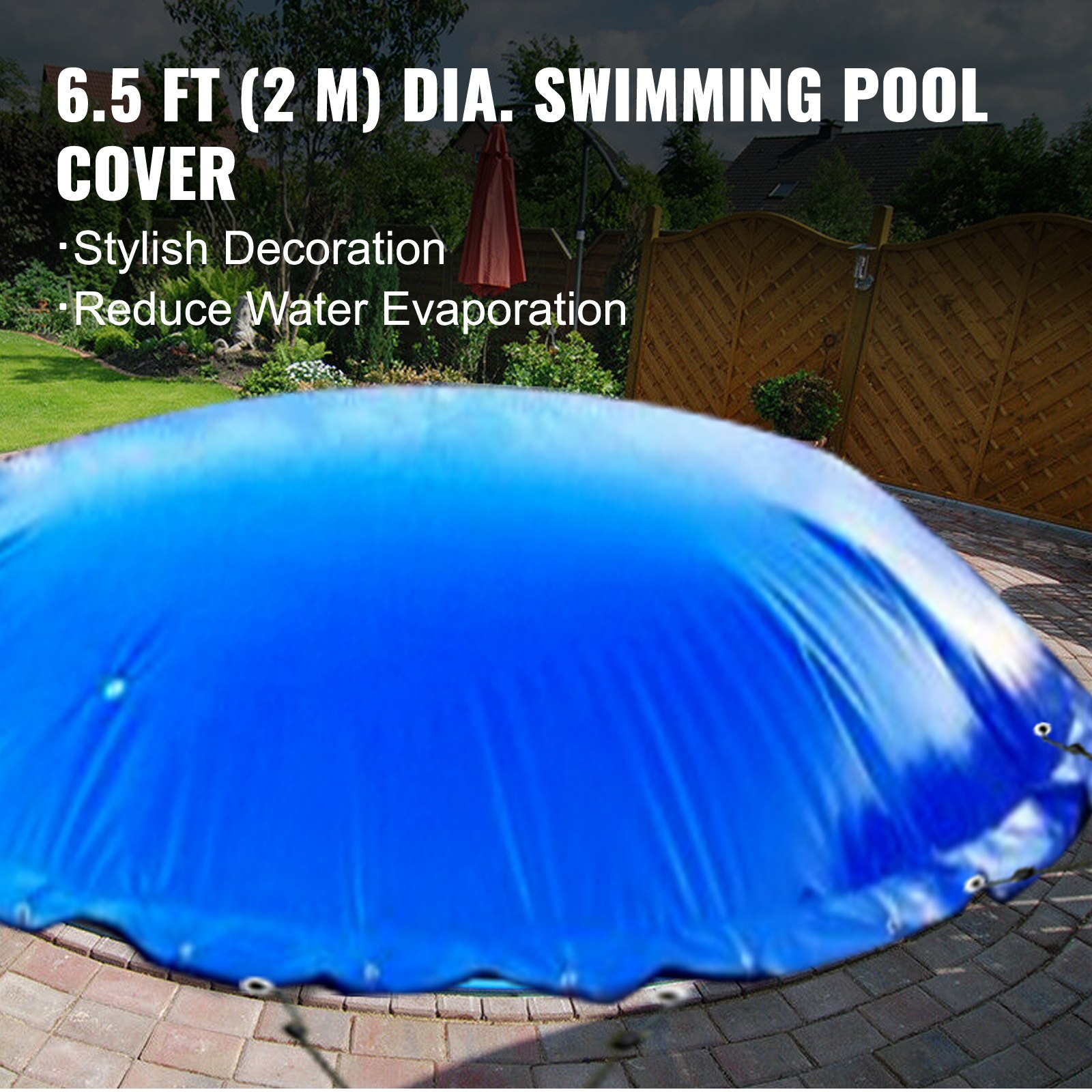 Vevor 2 M Cobertor De Seguridad Para Piscina Pvc Lona De Piscina Azul Redonda
