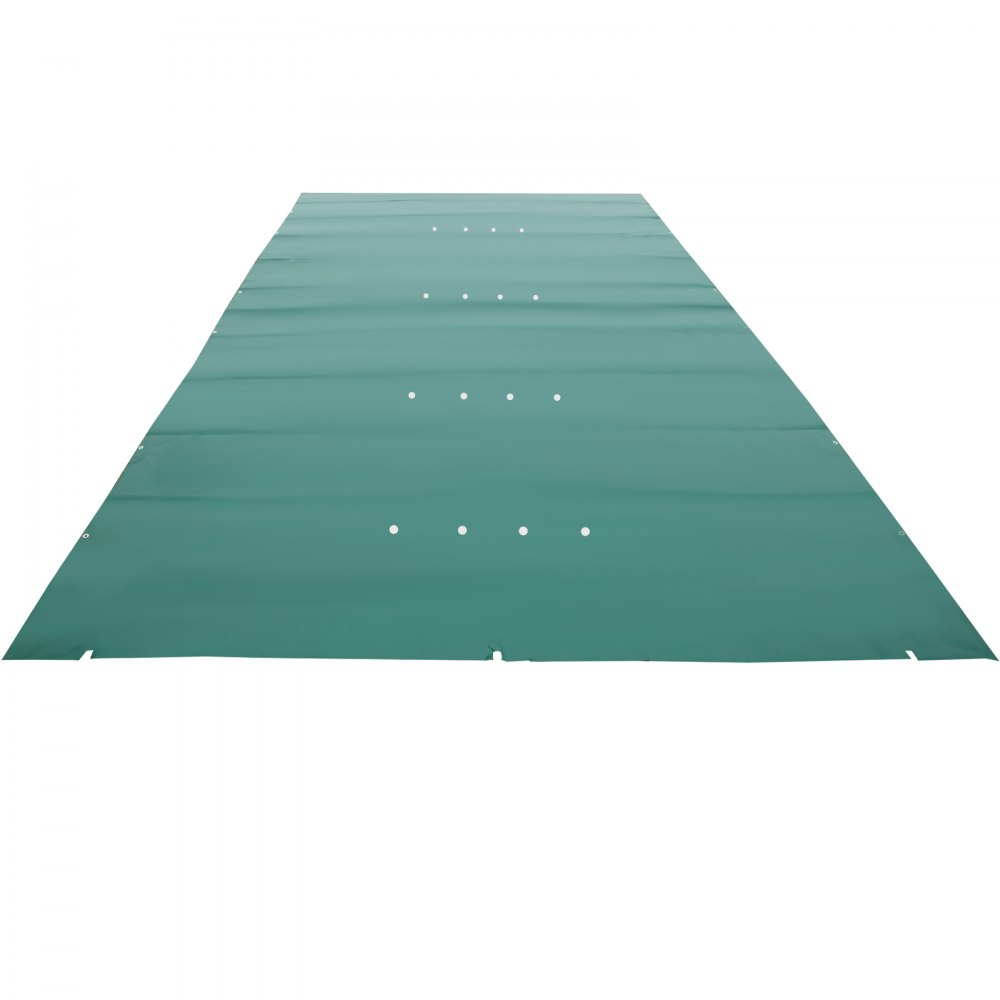 VEVOR Cubierta de Seguridad para Piscina, Tamaño de 3,5 x 6 m Cobertor de Piscina Rectangular, Tamaño de Piscina de 3,2 x 5,7 m Lona de Piscina de PVC Verde, Fácil de Instalar y Prevenir Escombros